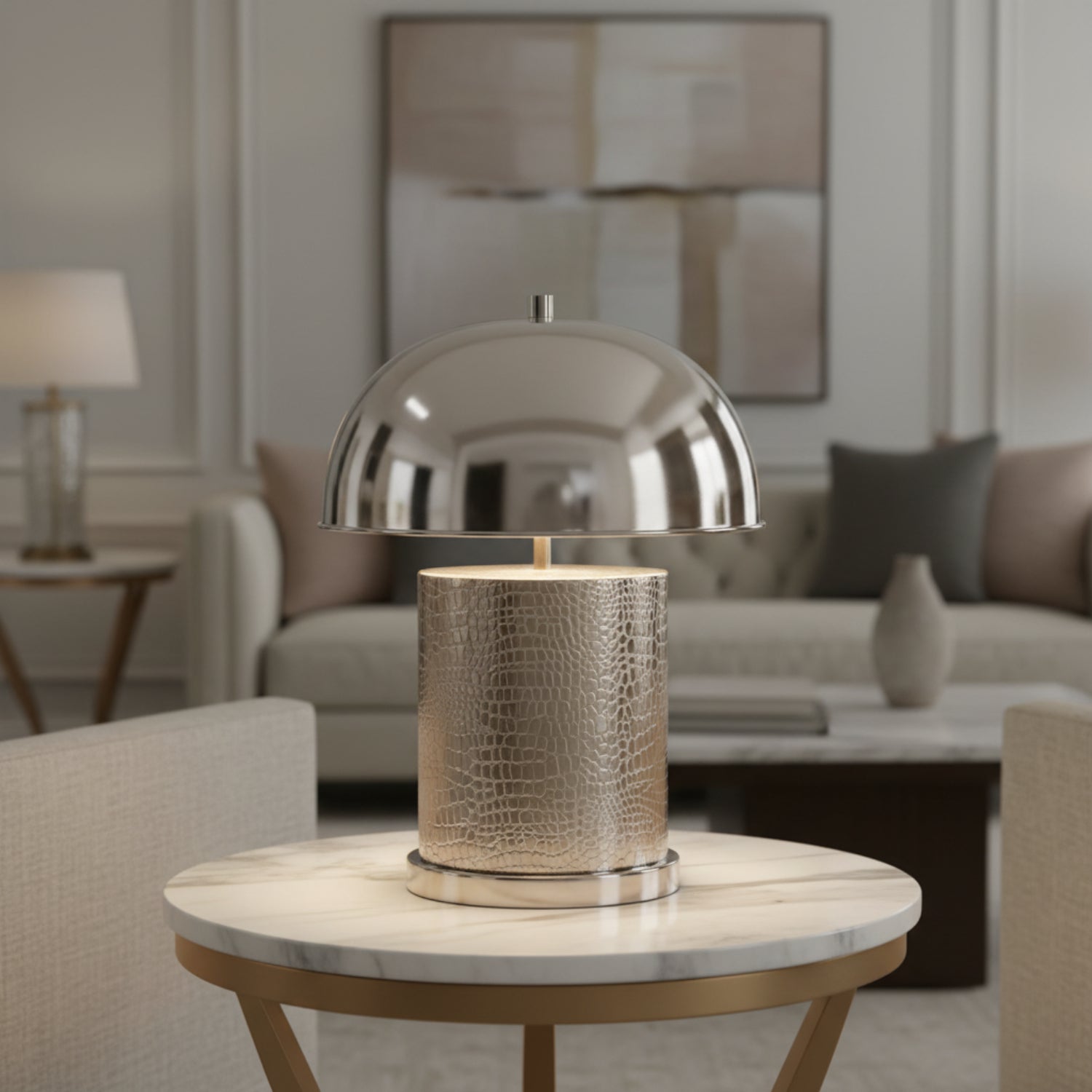 John Richard Galapagos Nickel Accent Lamp