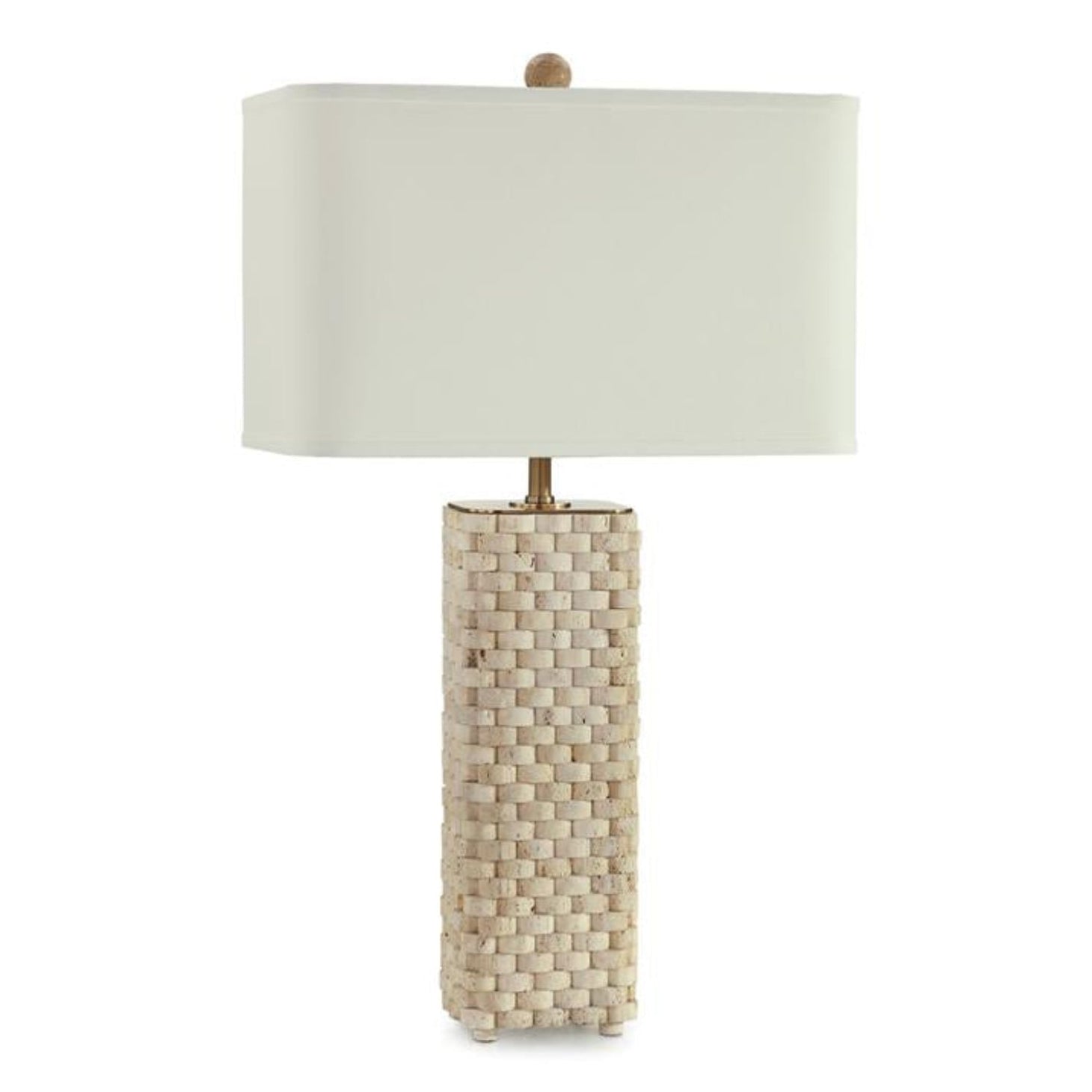 John Richard Travertine Weave Table Lamp