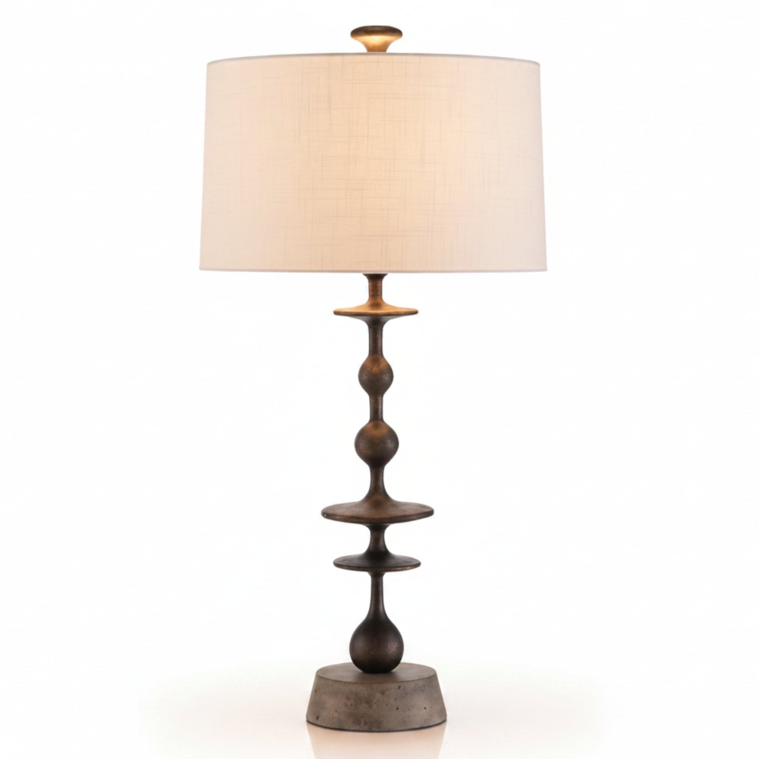 John Richard Matte Black Baluster Table Lamp