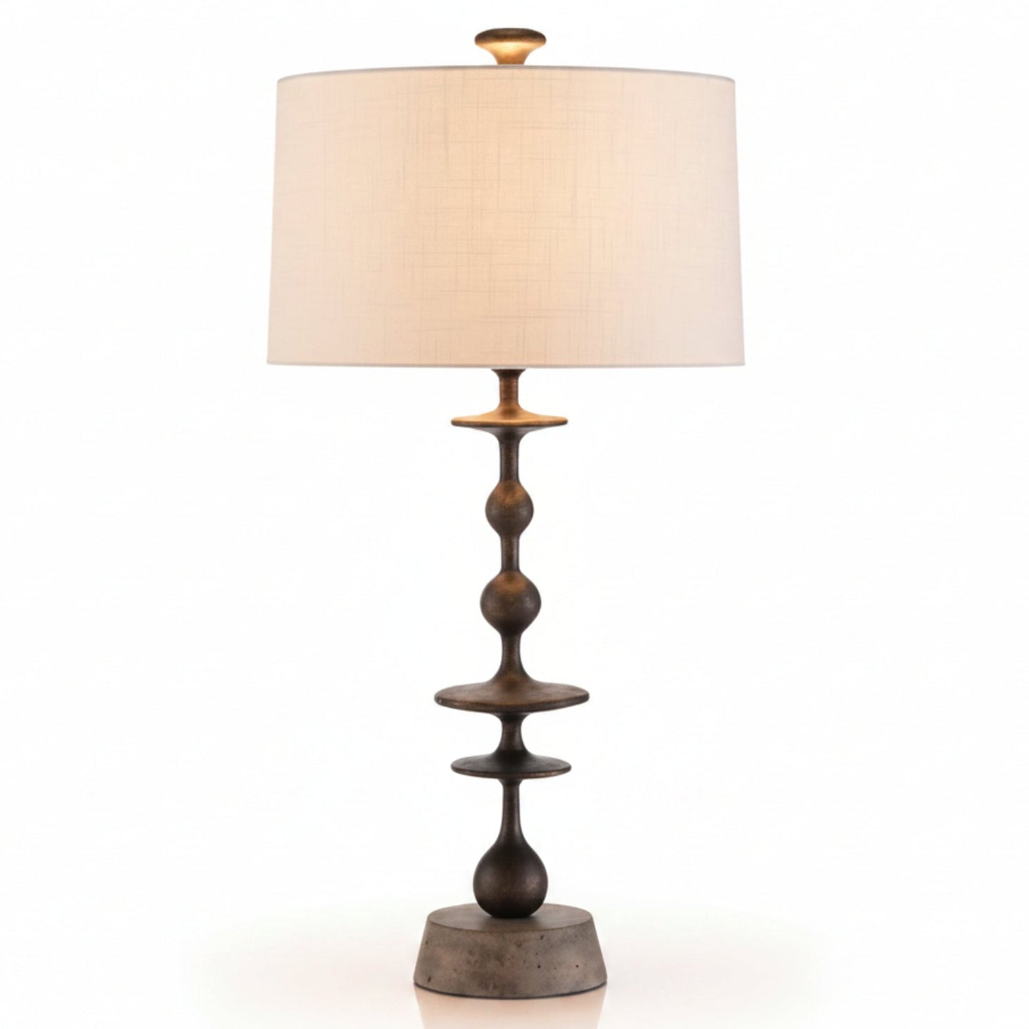 John Richard Matte Black Baluster Table Lamp