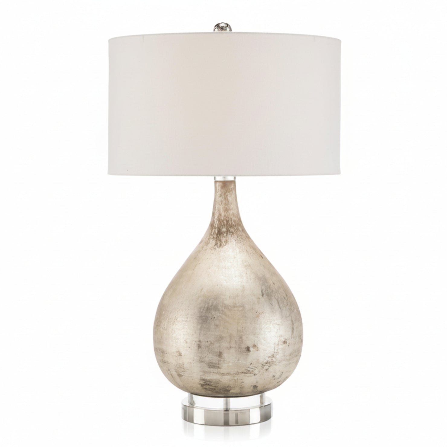 John Richard Weathered Silver Lamp