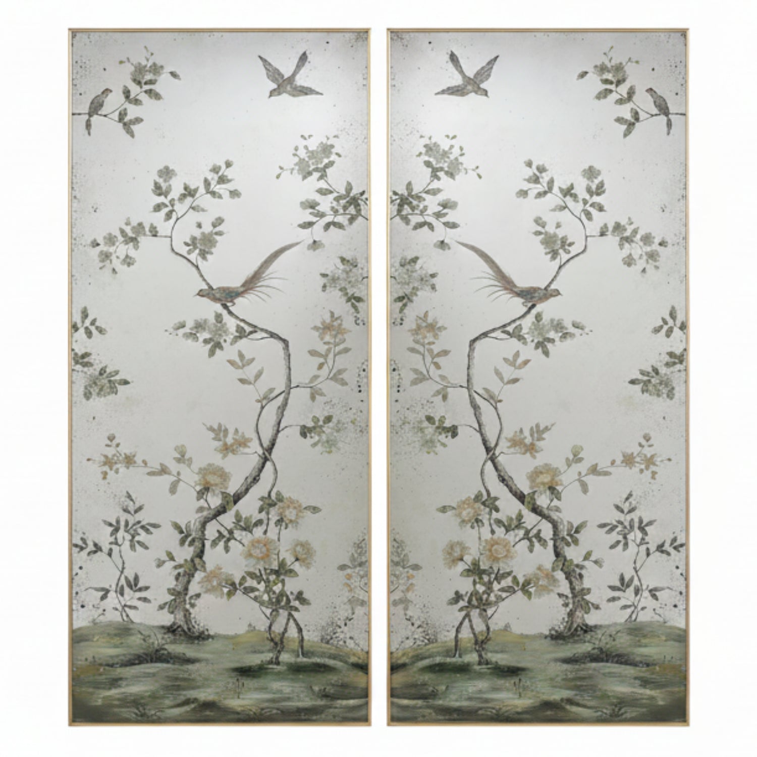 John Richard Roku Mirror Wall Art Panel Set of 2