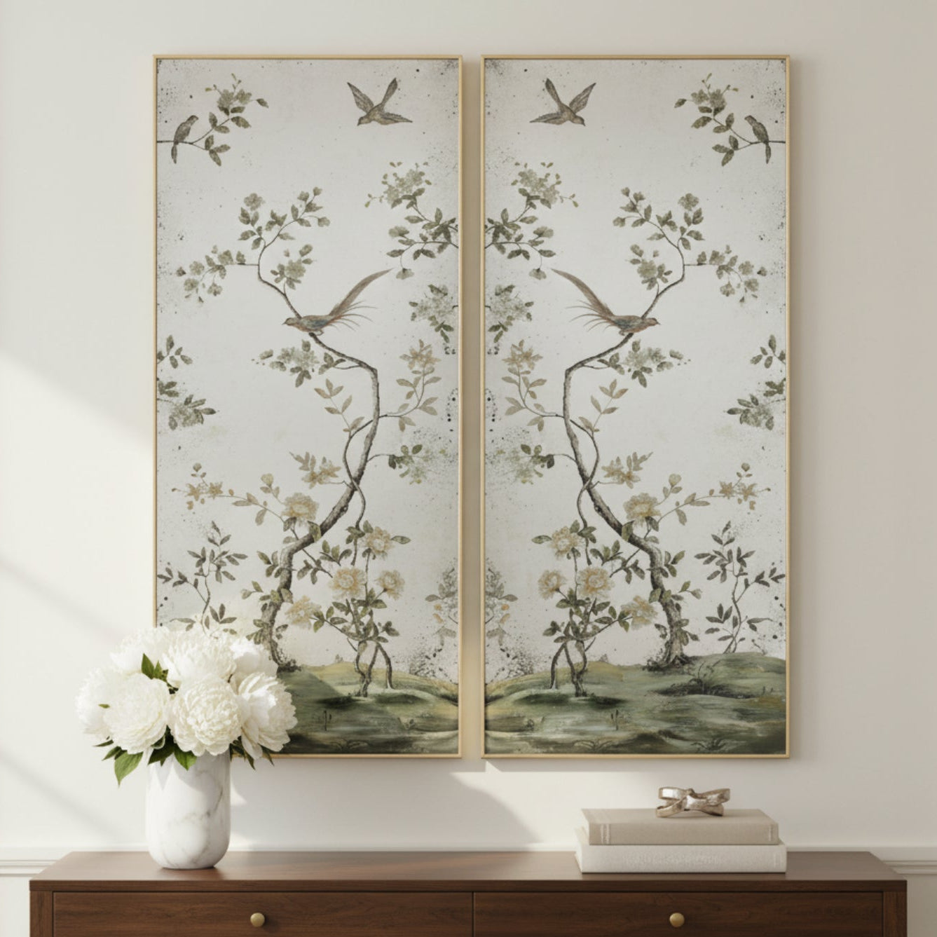 John Richard Roku Mirror Wall Art Panel Set of 2