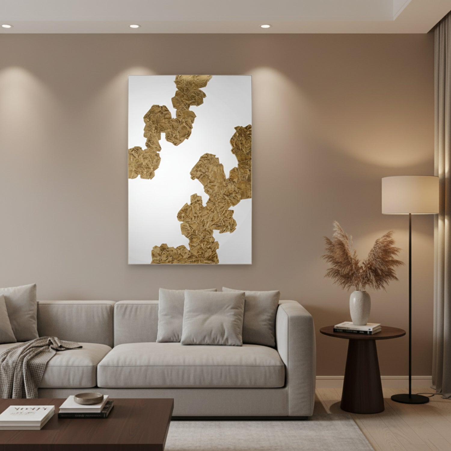 John Richard Nuvole Gold Mirror