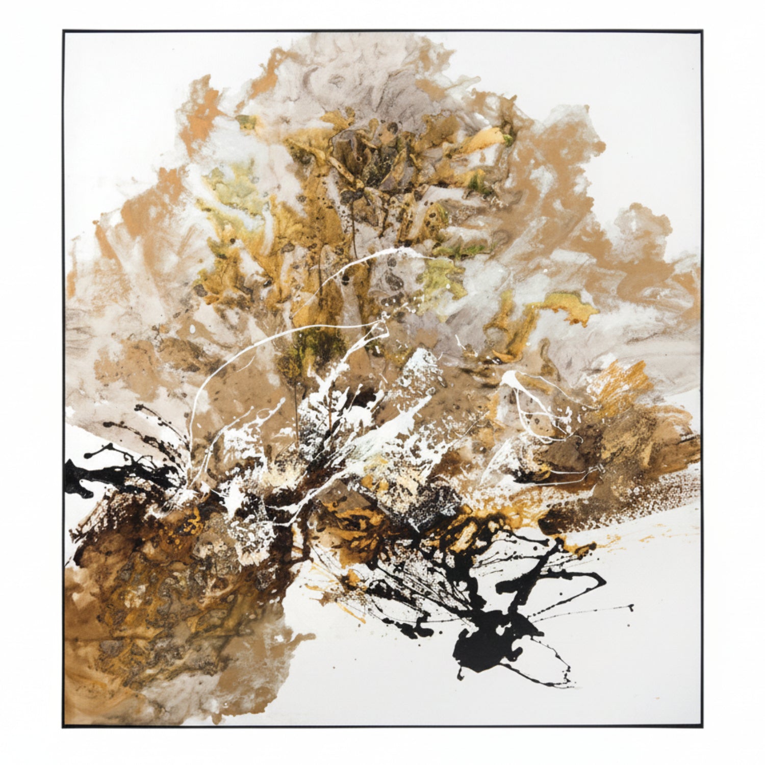 John Richard Chen Qi's Gilt and Charcoal Framed Art