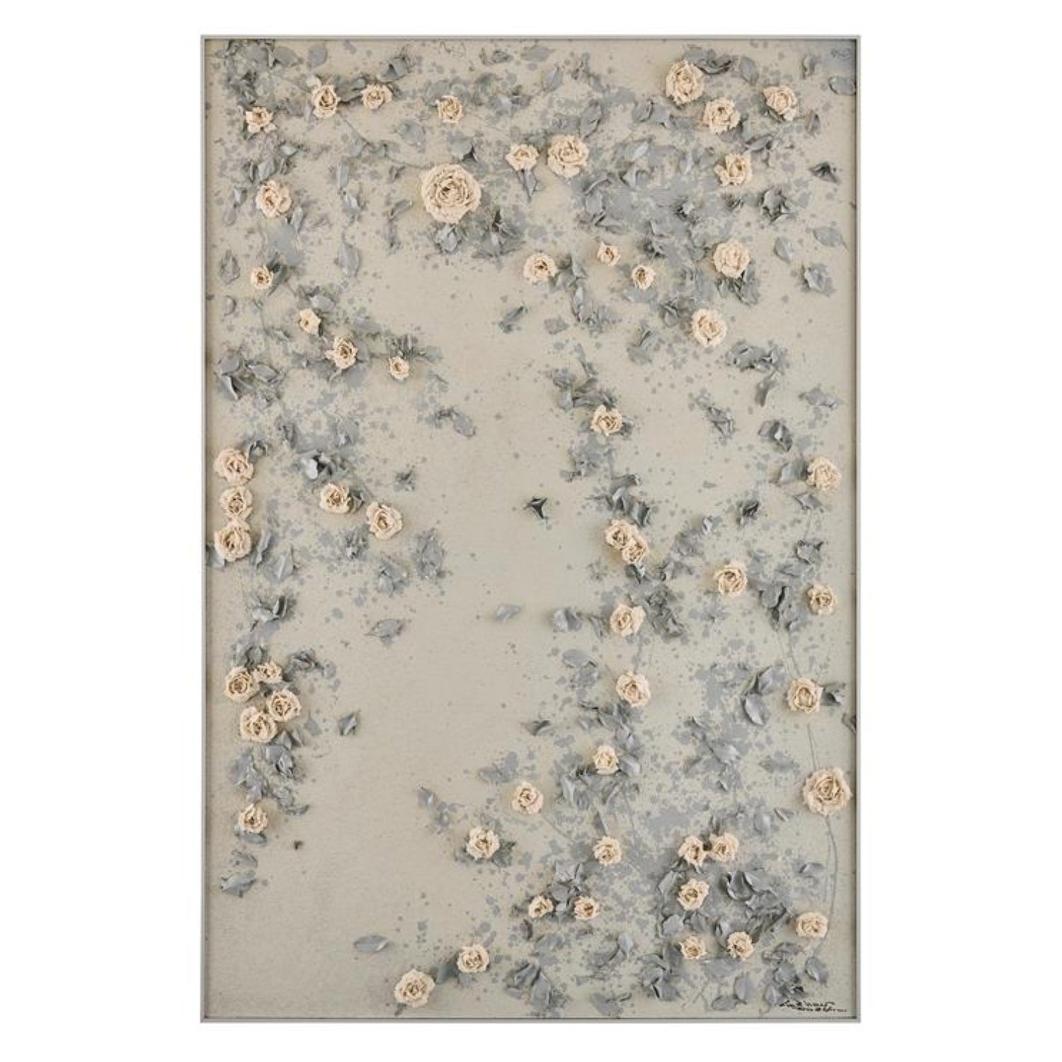 John Richard Liu Mengzhou's Hanging Rose Garden I Framed Art