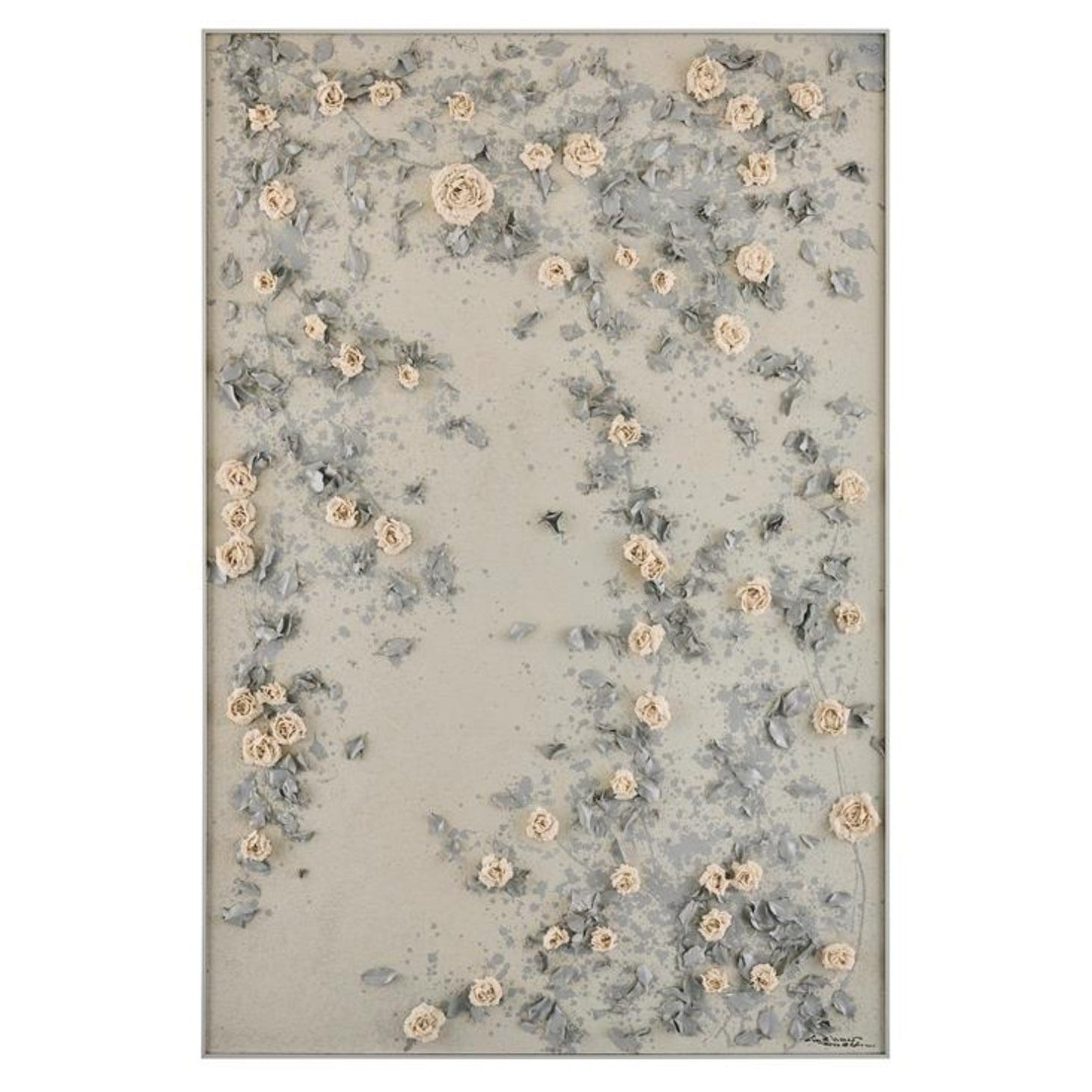 John Richard Liu Mengzhou's Hanging Rose Garden I Framed Art