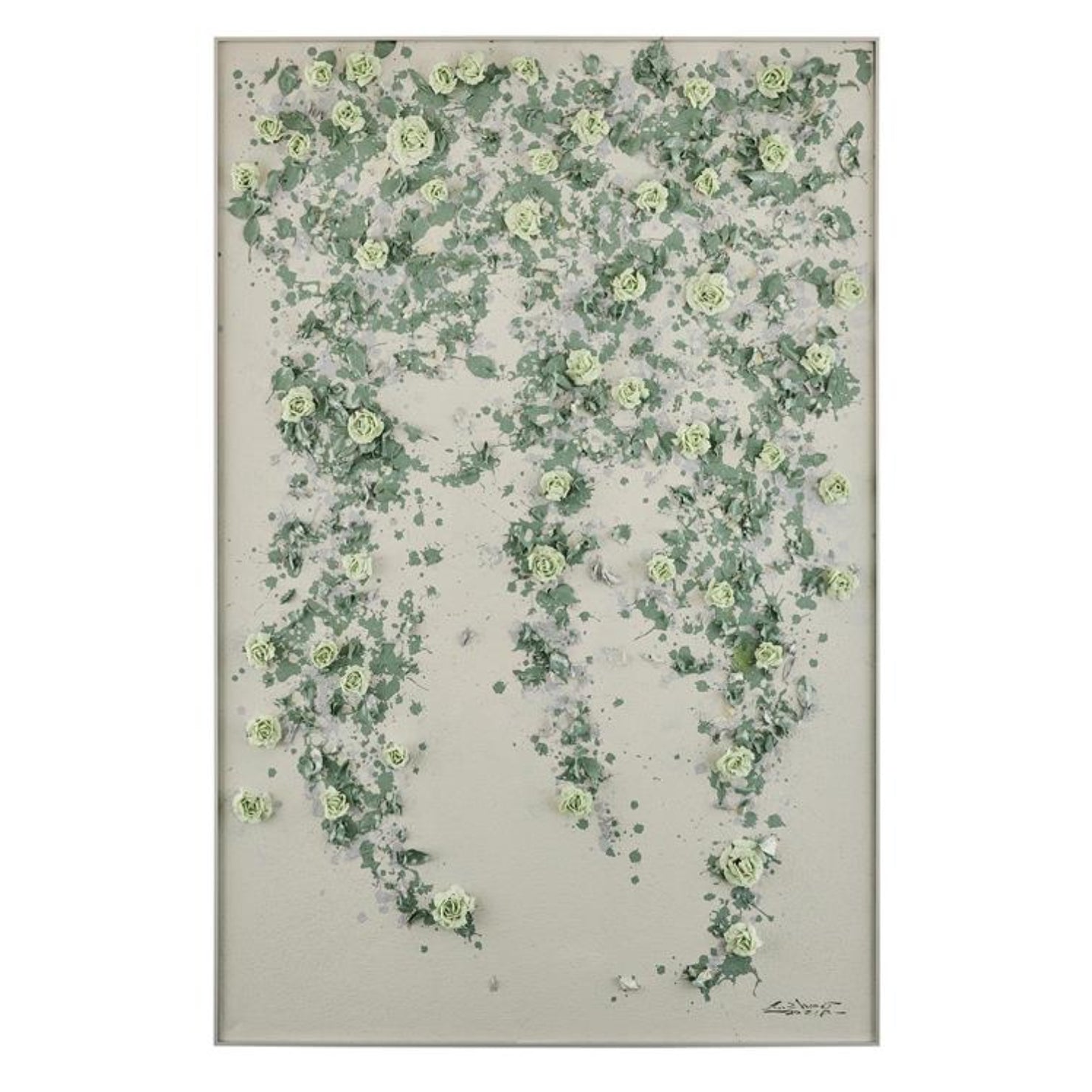 John Richard Liu Mengzhou's Hanging Rose Garden II  Framed Art