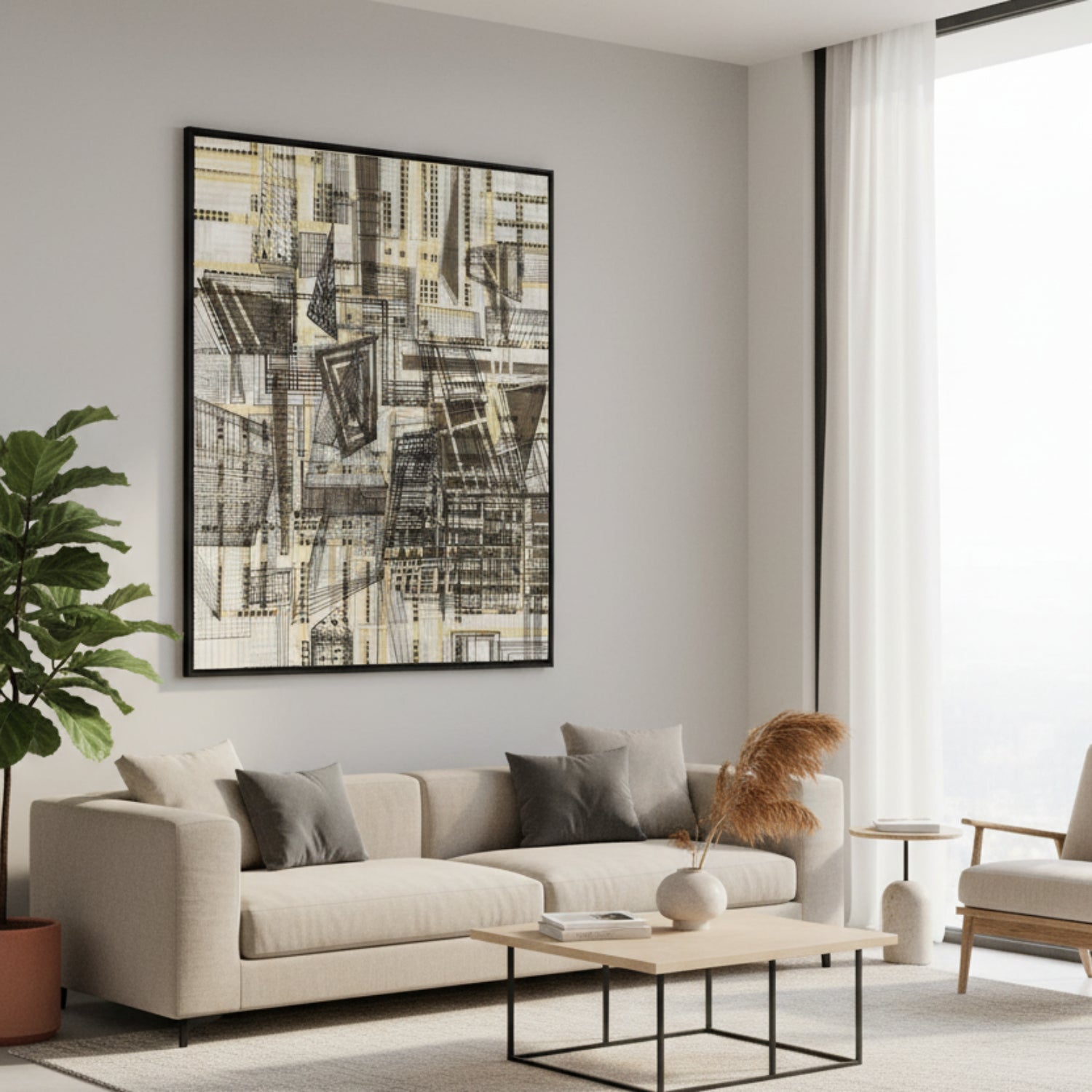 John Richard Teng Fei's Point of Arrival I Framed Art