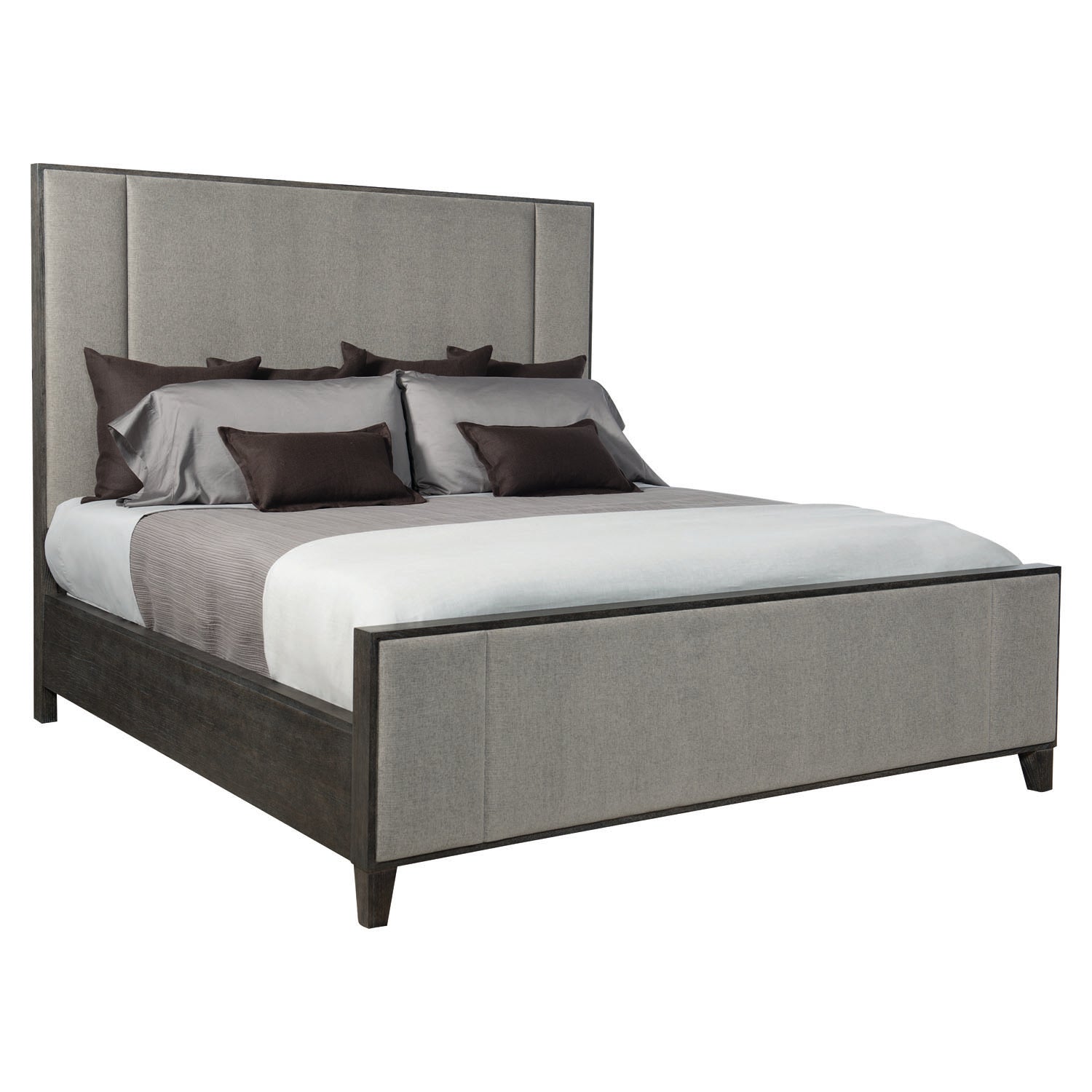 Bernhardt Linea Charcoal Upholstered Panel Bed