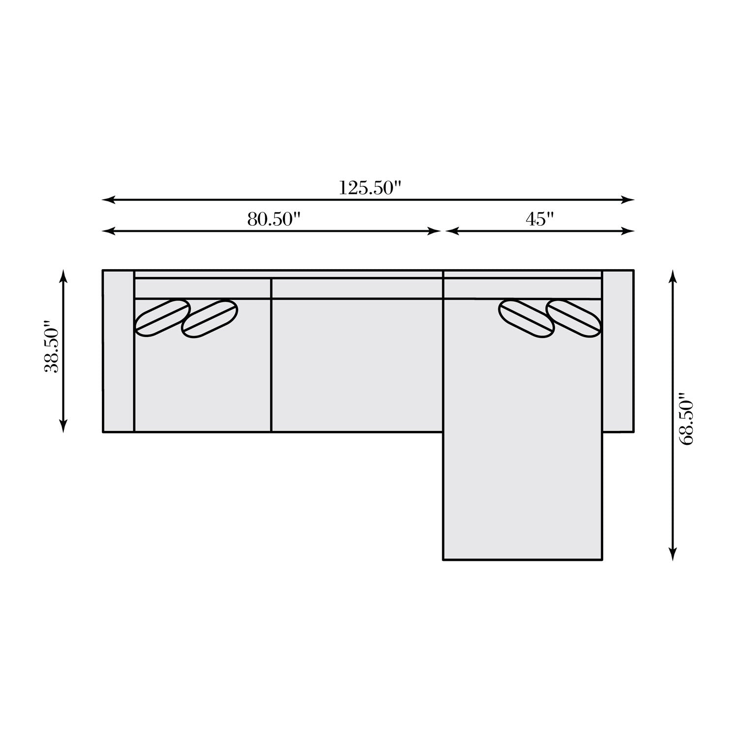 Bernhardt Living Nest Sectional Sofa Right Arm Chaise