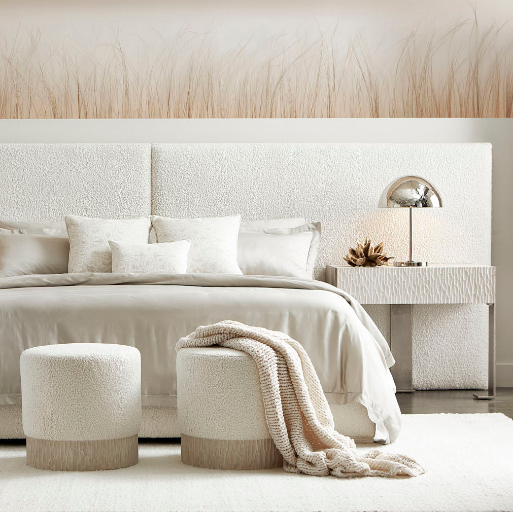 Bernhardt Solaria King Dual Headboard Upholstered Panel Bed