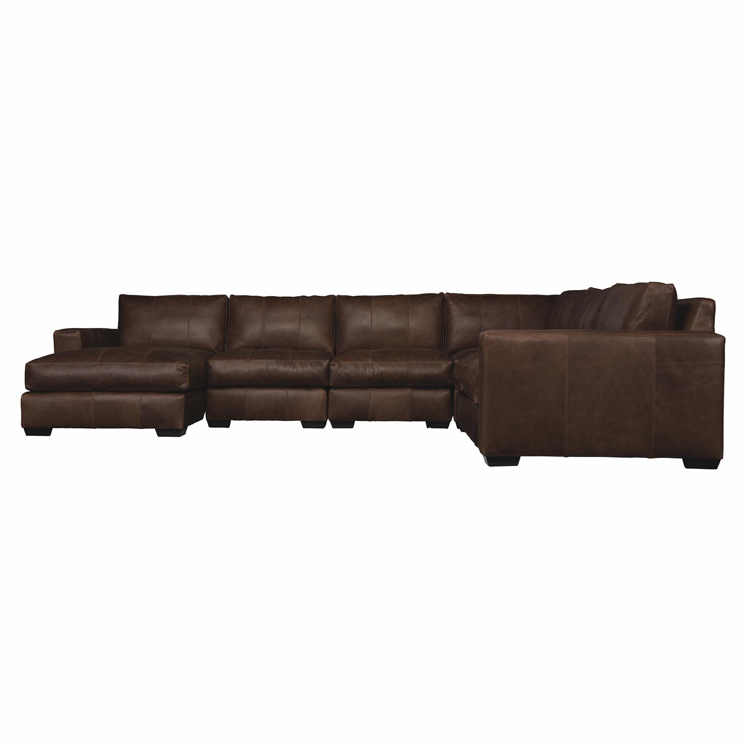 Bernhardt Living Dawkins Leather Chaise Sectional Sofa