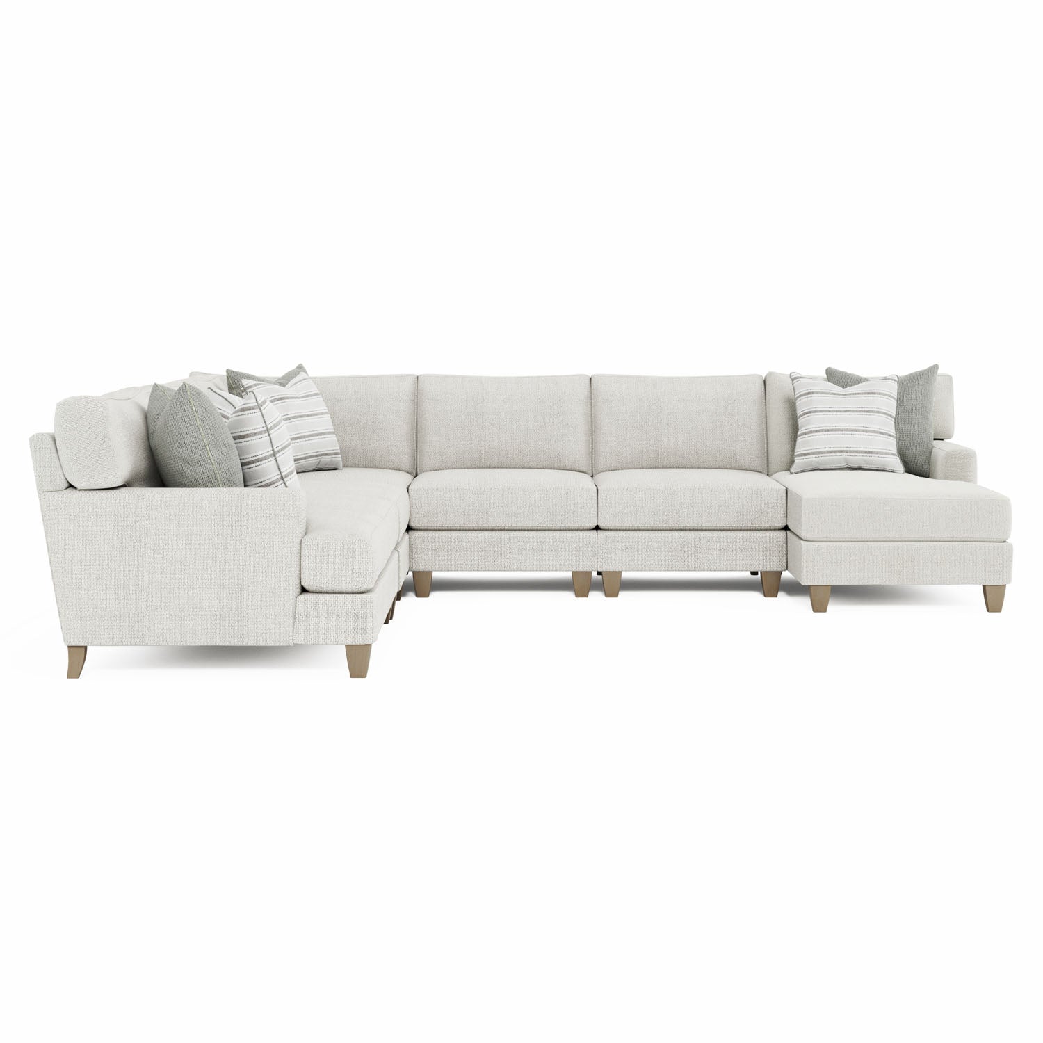 Bernhardt Living Mila 6-Piece Sectional Sofa with Right Facing Chaise