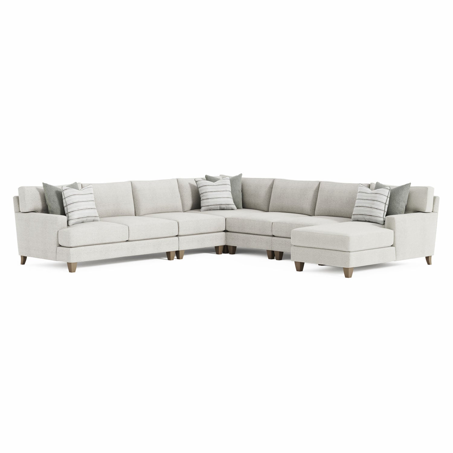 Bernhardt Living Mila 6-Piece Sectional Sofa with Right Facing Chaise