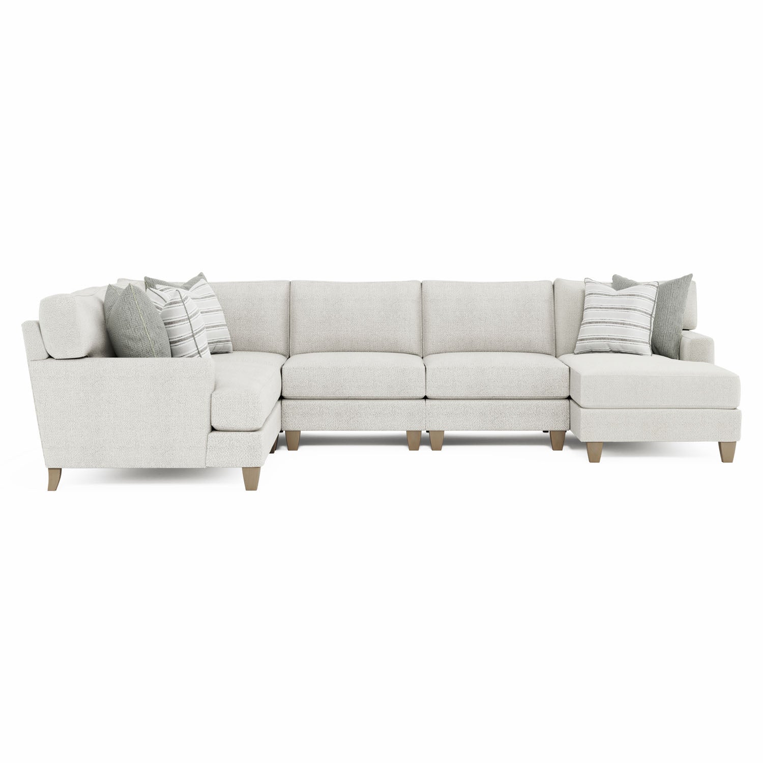 Bernhardt Living Mila 5-Piece Right Facing Fabric Sectional Sofa