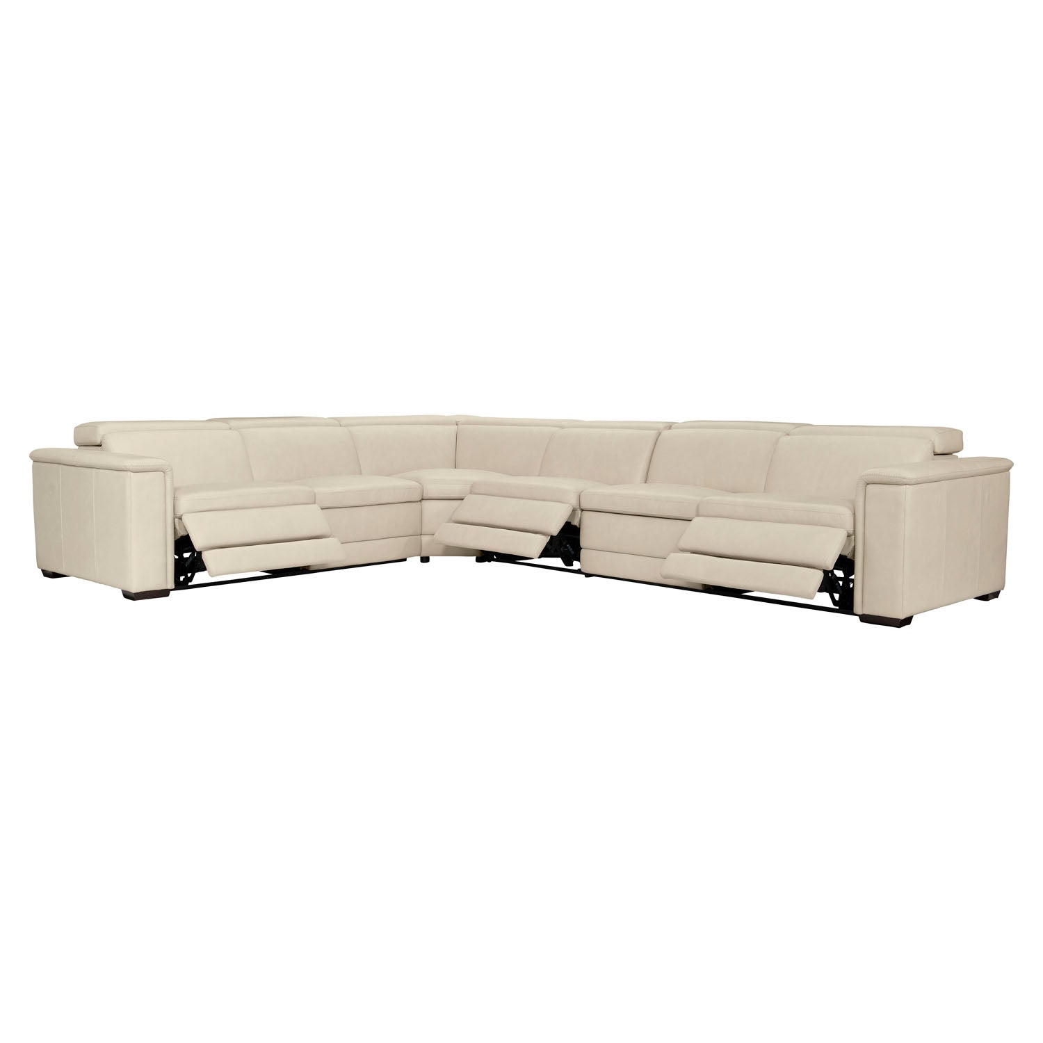 Bernhardt Living Lioni Leather Power Motion Sectional Sofa