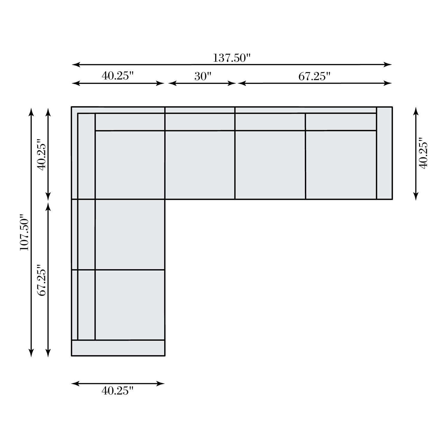 Bernhardt Living Ventura Leather 4-Piece Sectional Sofa