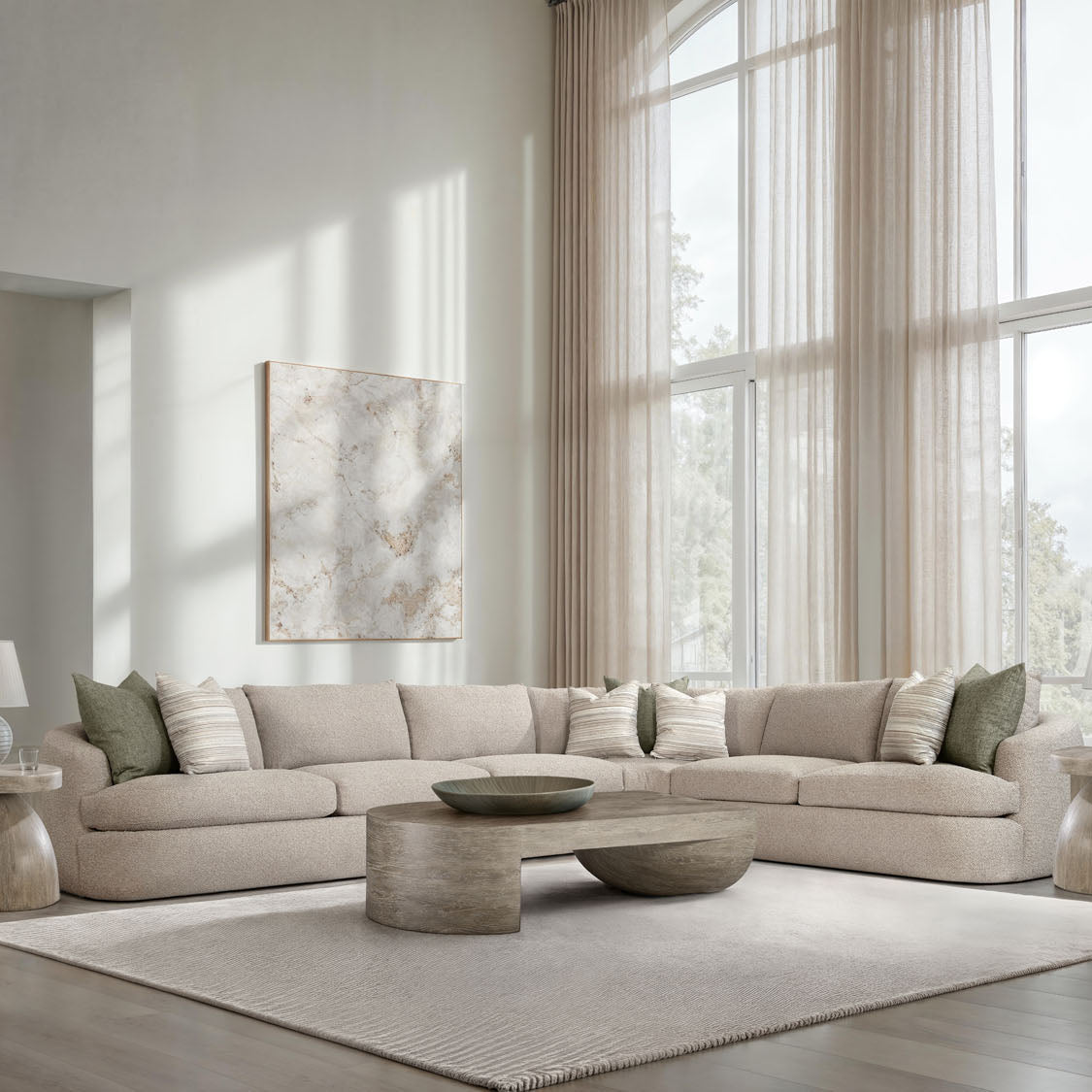 Bernhardt Living Jules 4 Piece Sectional Sofa
