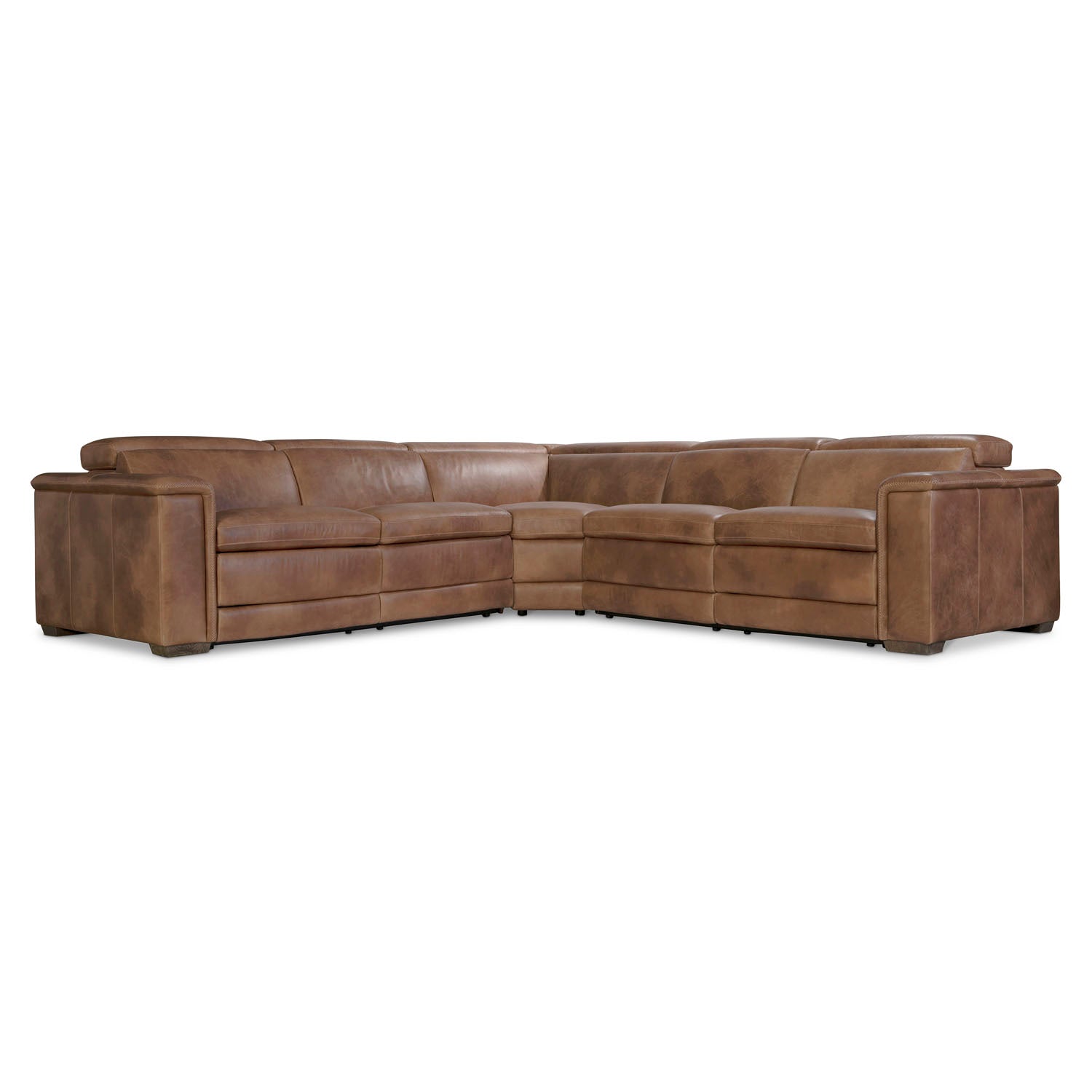 Bernhardt Living Lioni Leather 3-Piece Power Motion Sectional Sofa