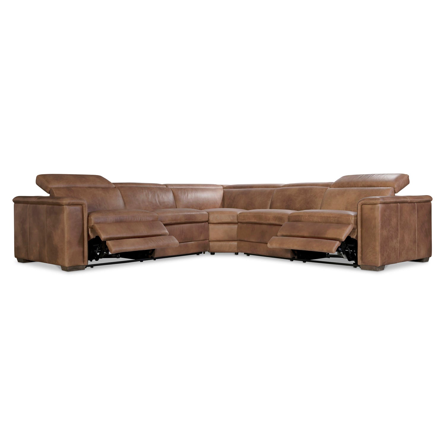 Bernhardt Living Lioni Leather 3-Piece Power Motion Sectional Sofa