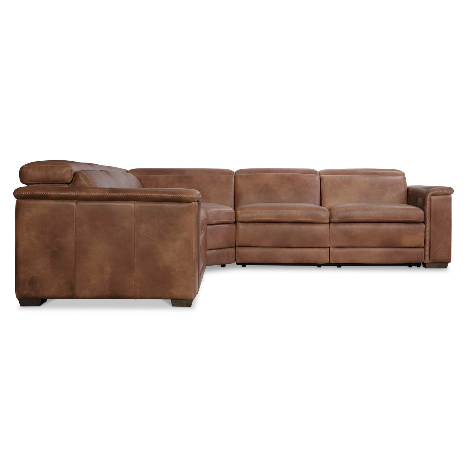 Bernhardt Living Lioni Leather 3-Piece Power Motion Sectional Sofa