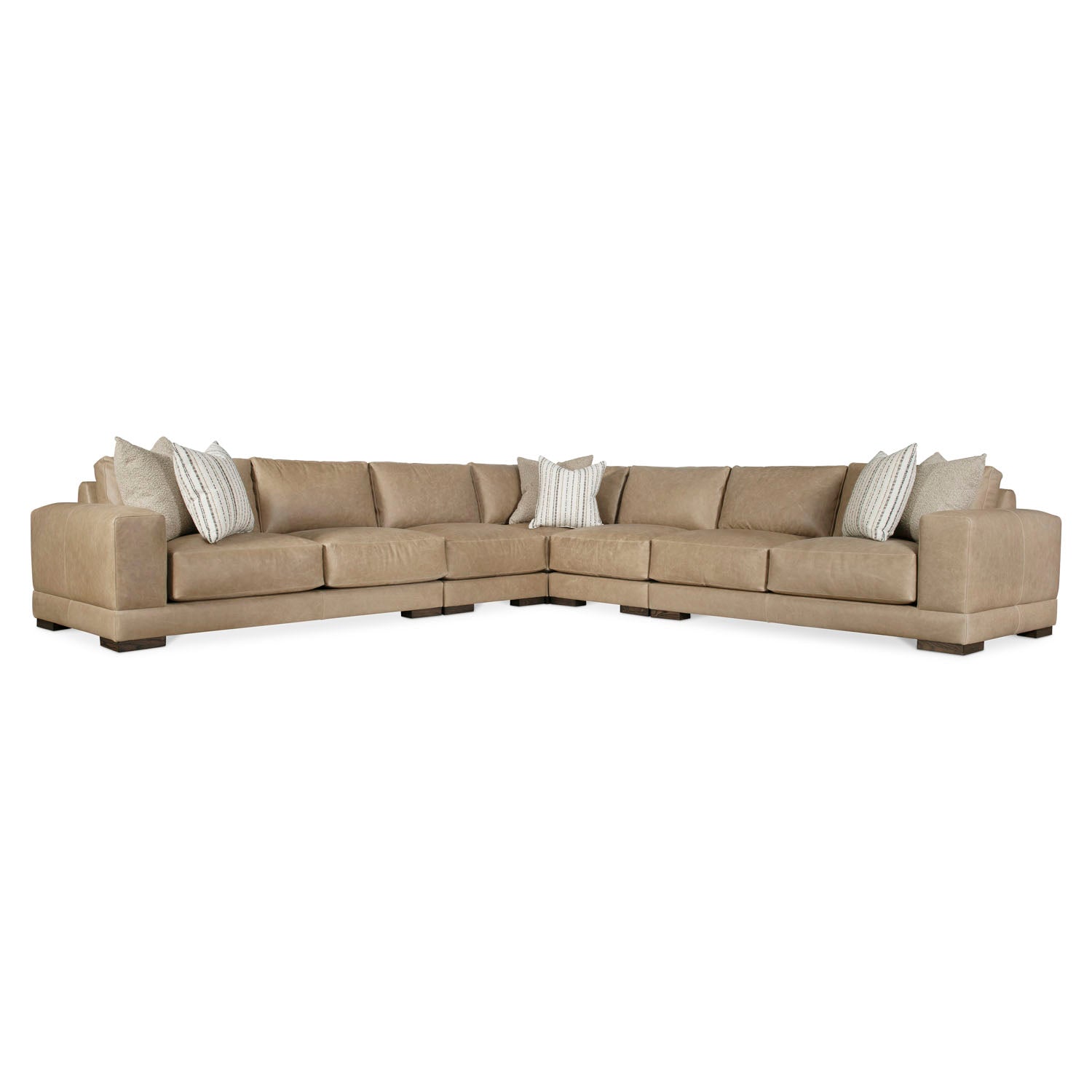 Bernhardt Living Lars Leather 5-Piece Sectional Sofa