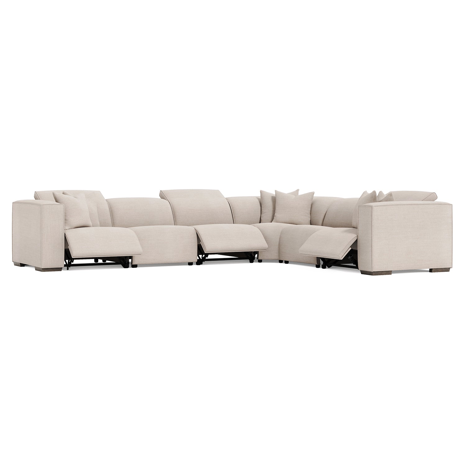 Bernhardt Living 6 Piece Bliss Fabric Power Motion Sectional Sofa