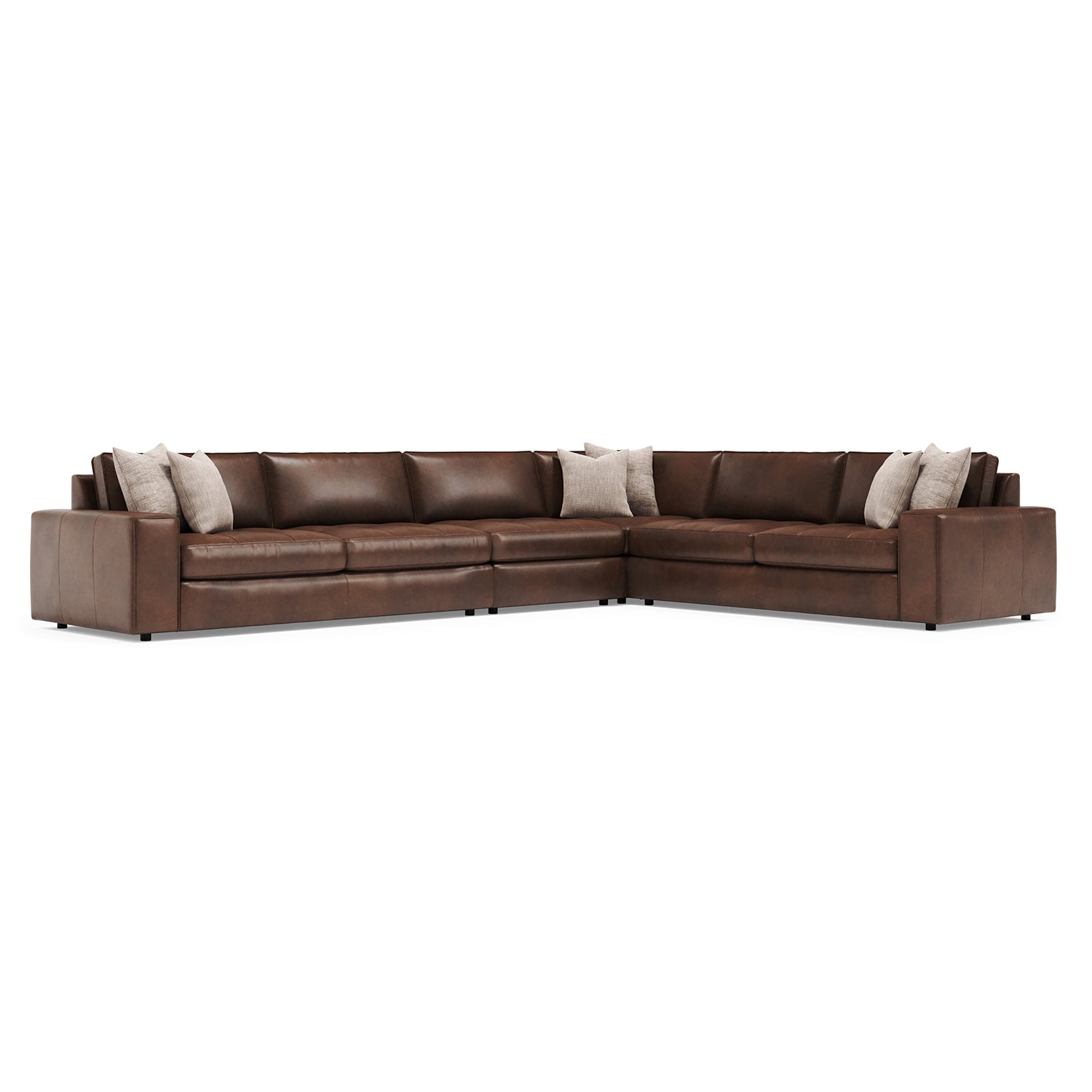 Bernhardt Living Nest 4-Piece Leather Sectional Sofa