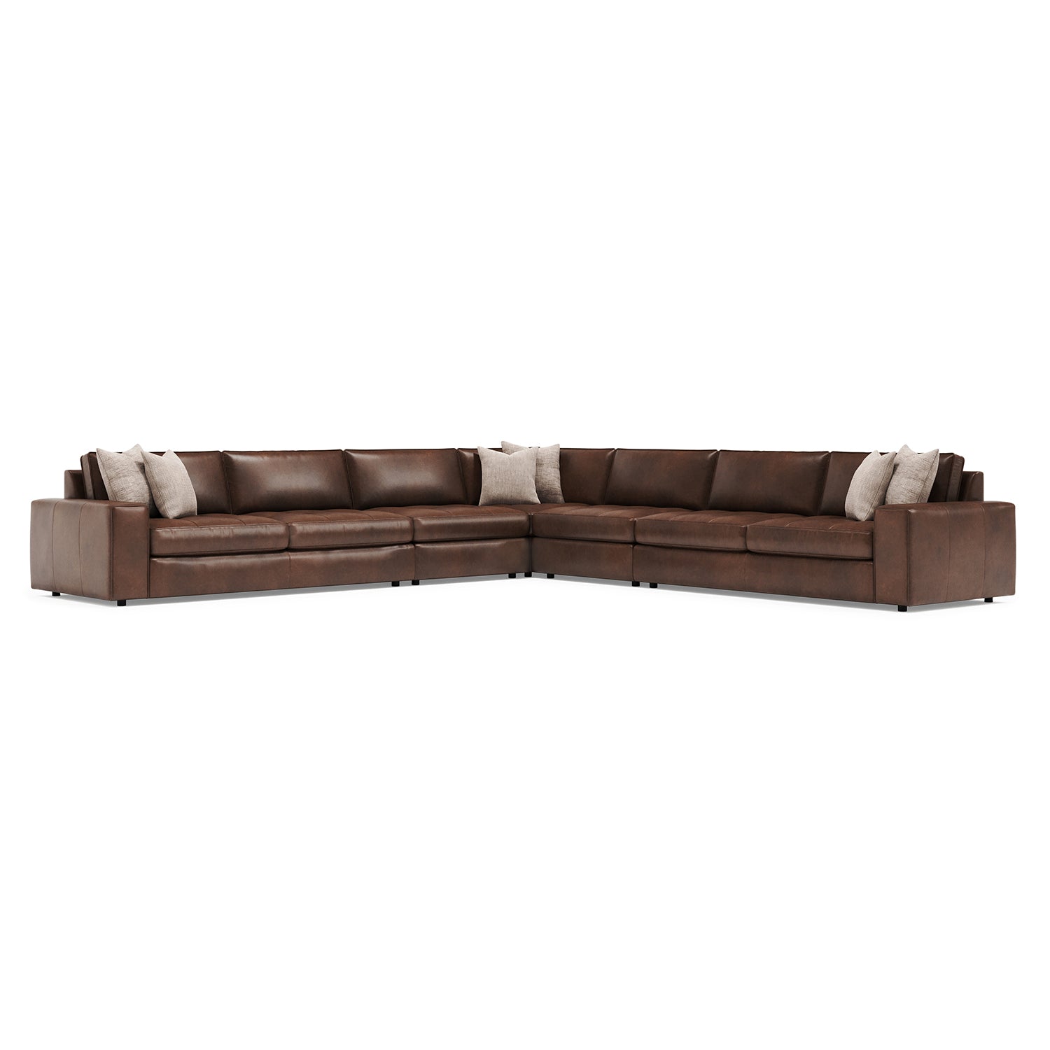 Bernhardt Living Nest 5-Piece Leather Sectional Sofa