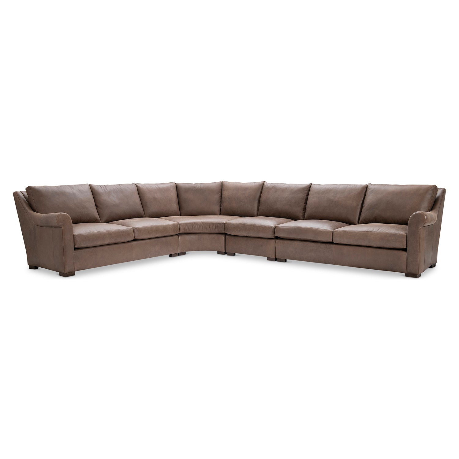 Bernhardt Living Keirnan 4-Piece Leather Sectional Sofa