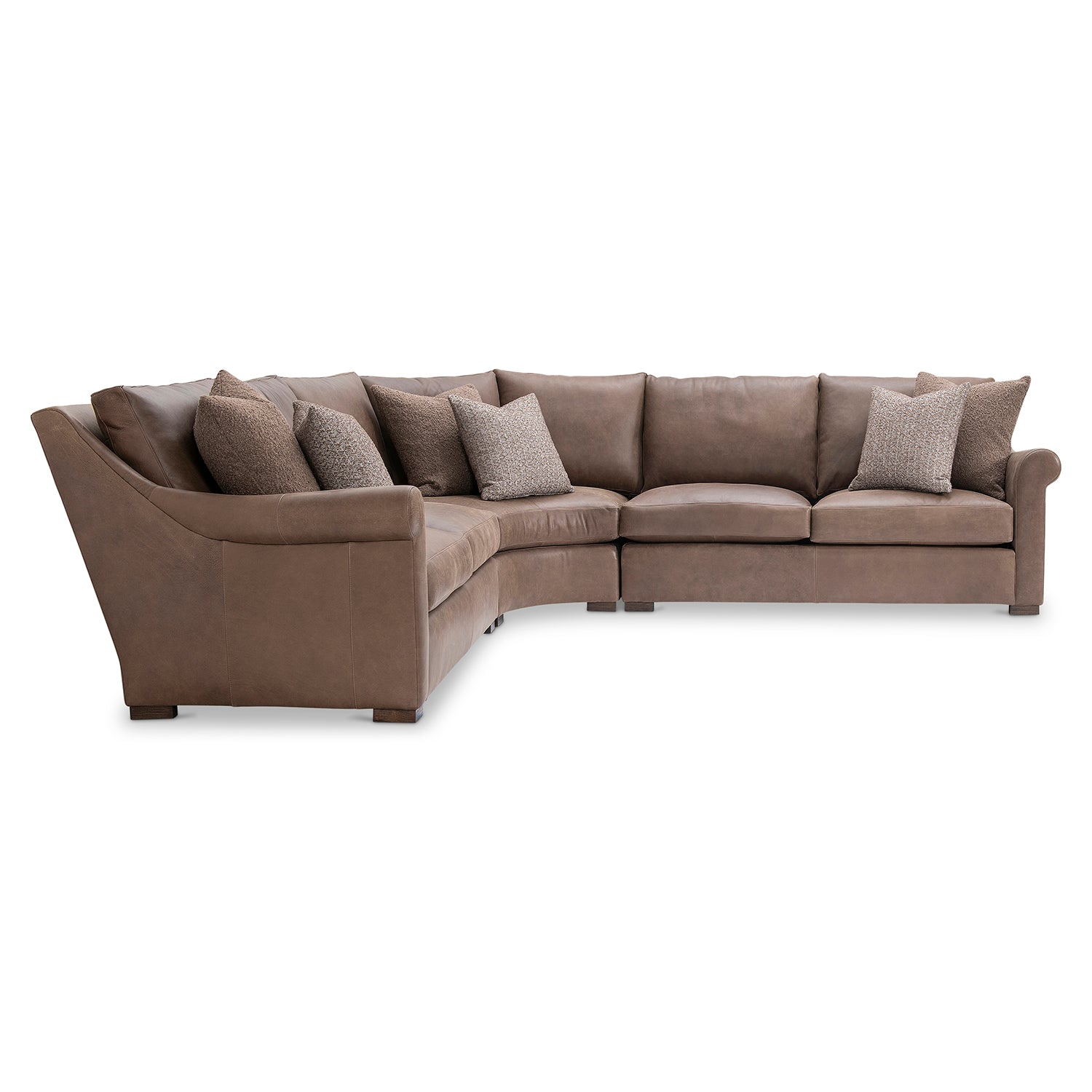 Bernhardt Living Keirnan 3-Piece Leather Sectional Sofa