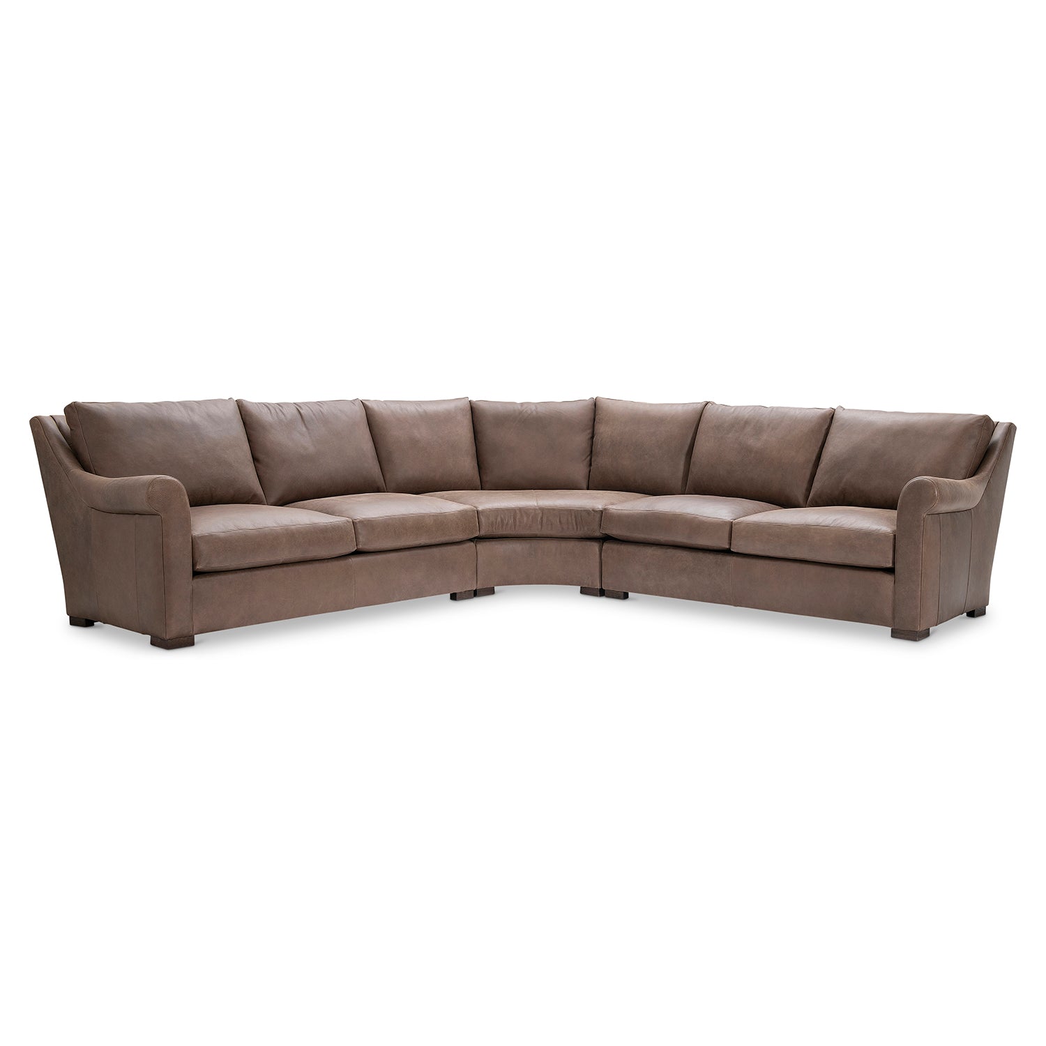 Bernhardt Living Keirnan 3-Piece Leather Sectional Sofa