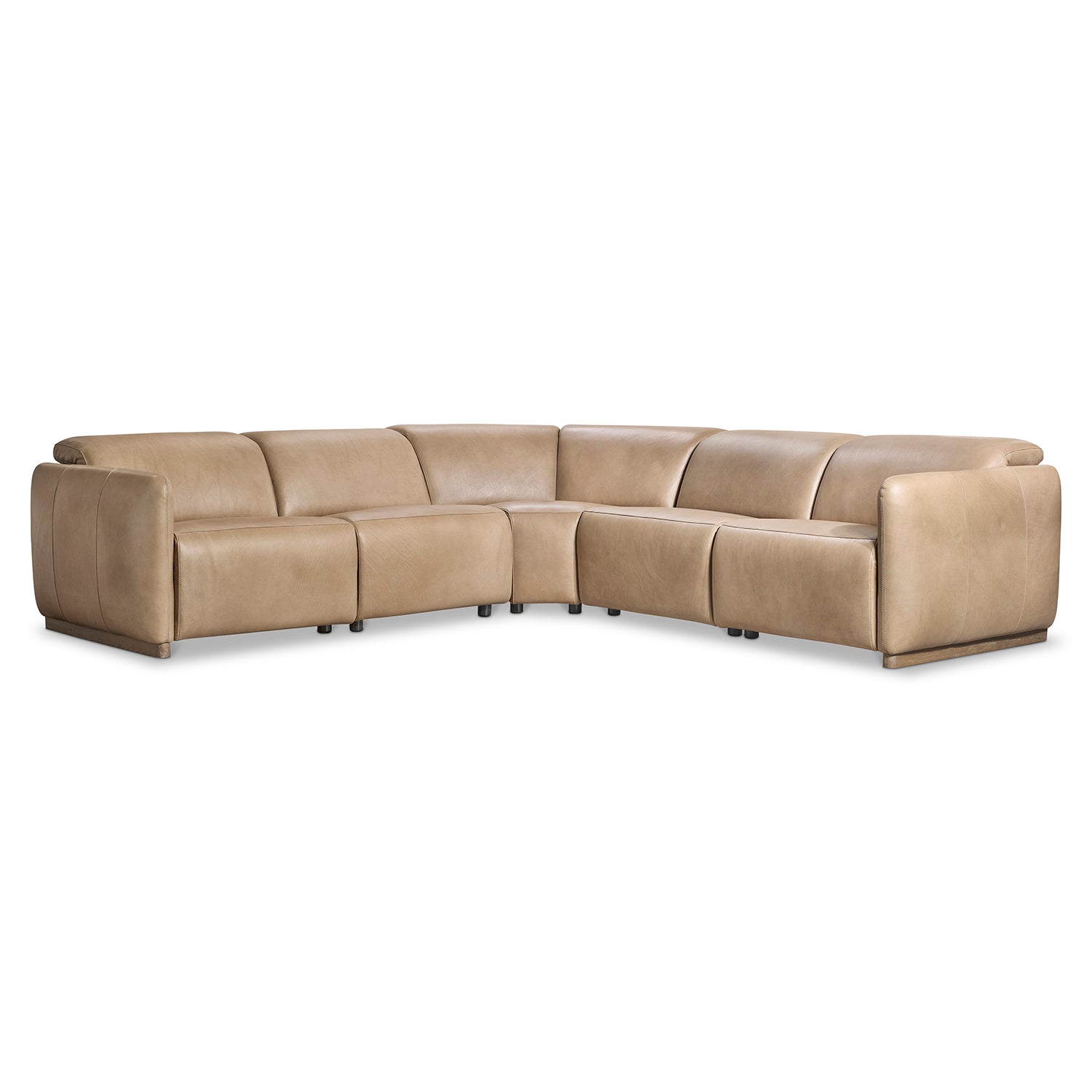 Bernhardt Living Alta 5-Piece Leather Power Motion Sectional Sofa