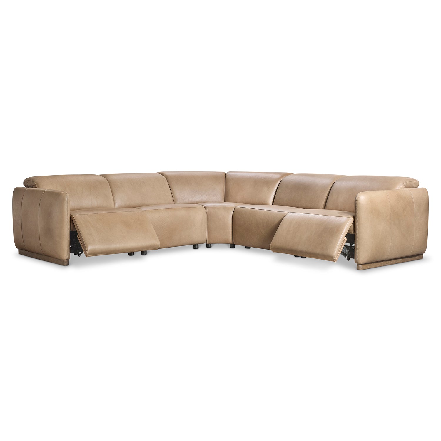 Bernhardt Living Alta 5-Piece Leather Power Motion Sectional Sofa