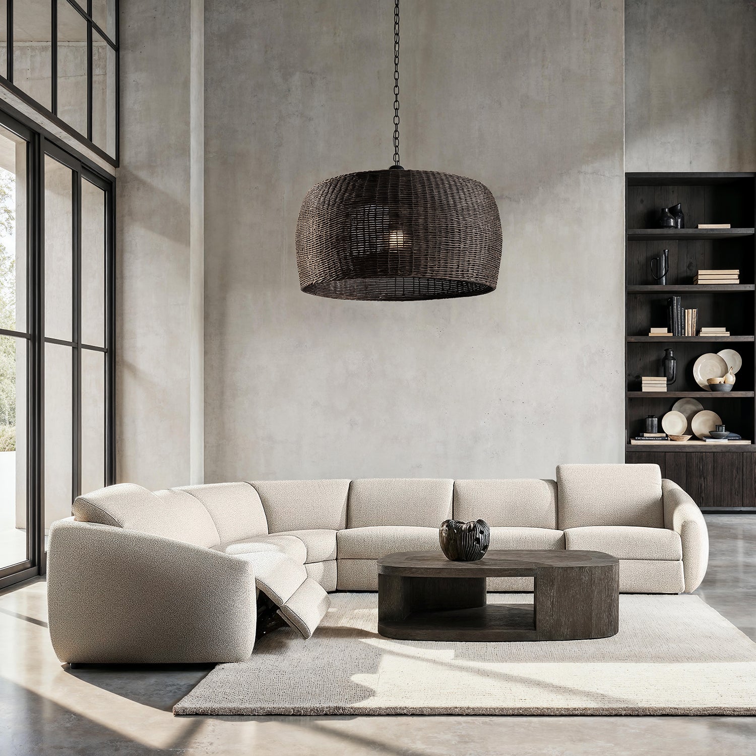 Bernhardt Living Avignon 5-Piece Fabric Power Motion Sectional Sofa