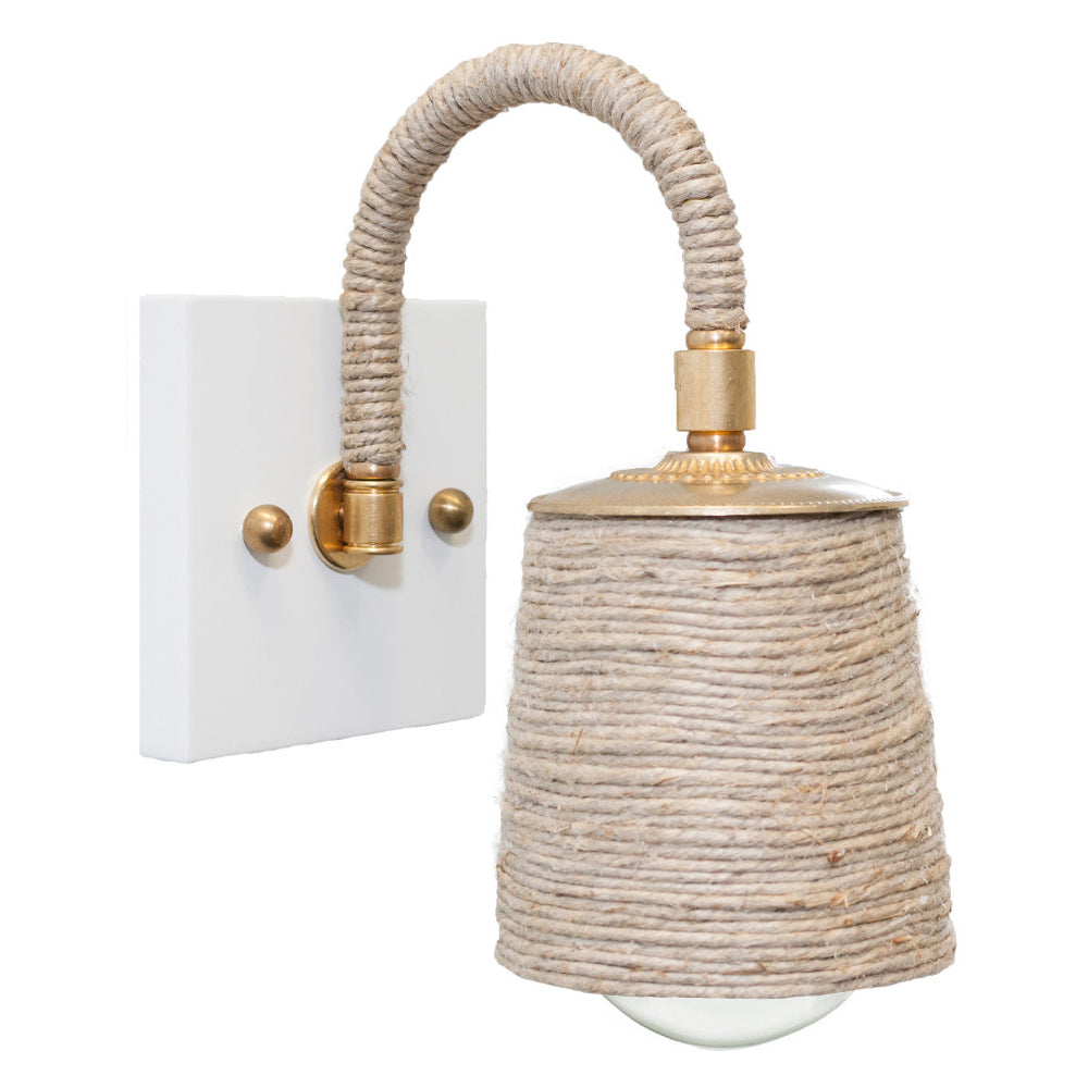 Ro Sham Beaux Katy Hemp Wrapped Wall Sconce
