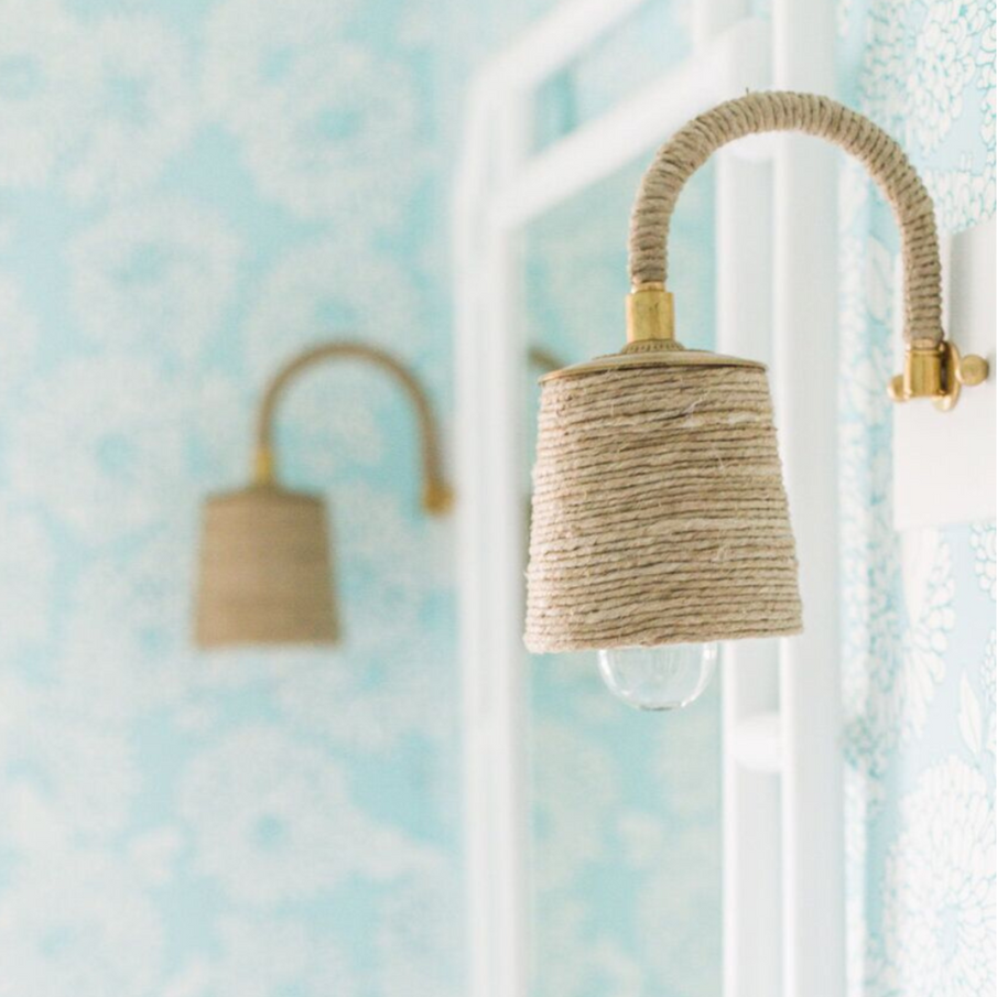 Ro Sham Beaux Katy Hemp Wrapped Wall Sconce