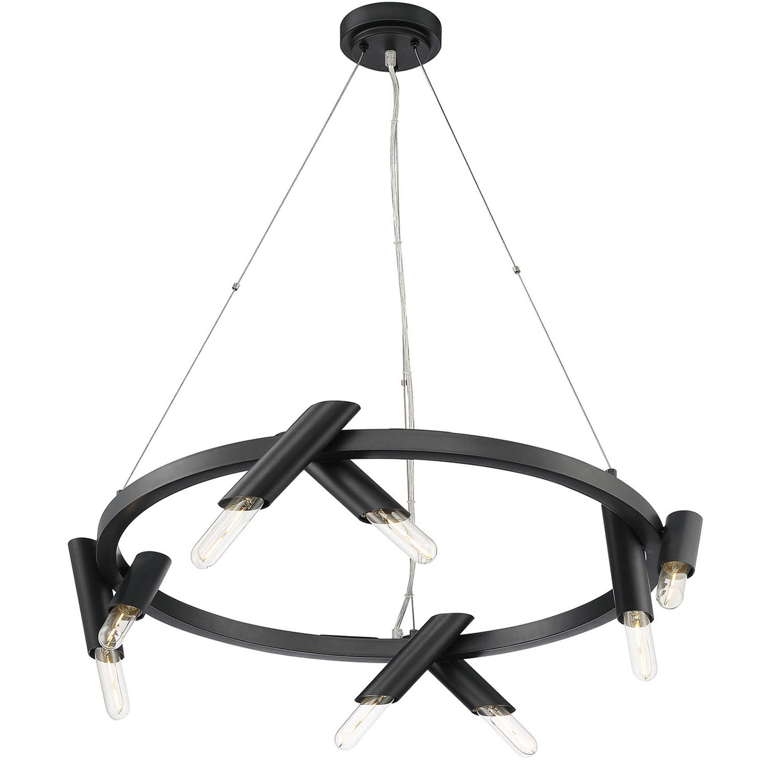 Pipeline Wagon Wheel Chandelier