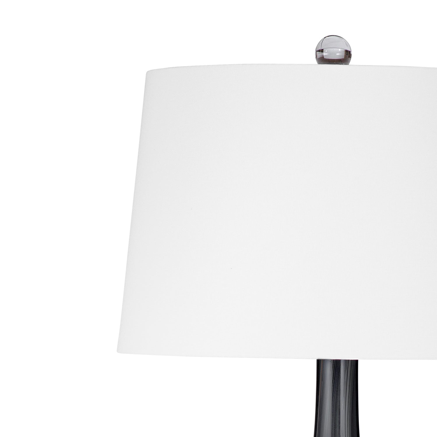 Bassett Mirror Black Glass Table Lamp