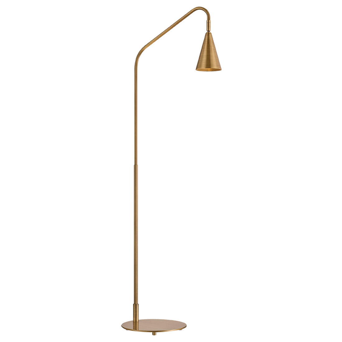 Hudson Valley Lighting Lumberland Floor Lamp in Patina Brass, primary product view