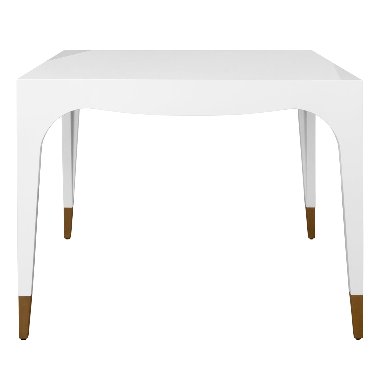 Lacey White Game Table shown to scale