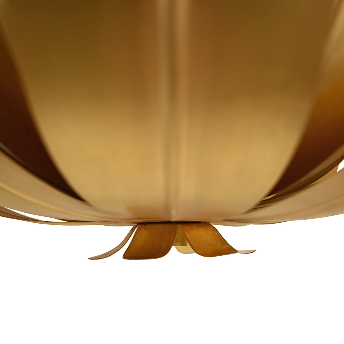 Leander Gold Chandelier side profile view