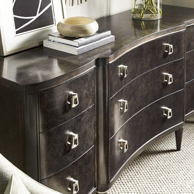 Vanguard Furniture Lillet Merino Shadow, Pol Nickel Buckle Pendant 9-Drawer Chest