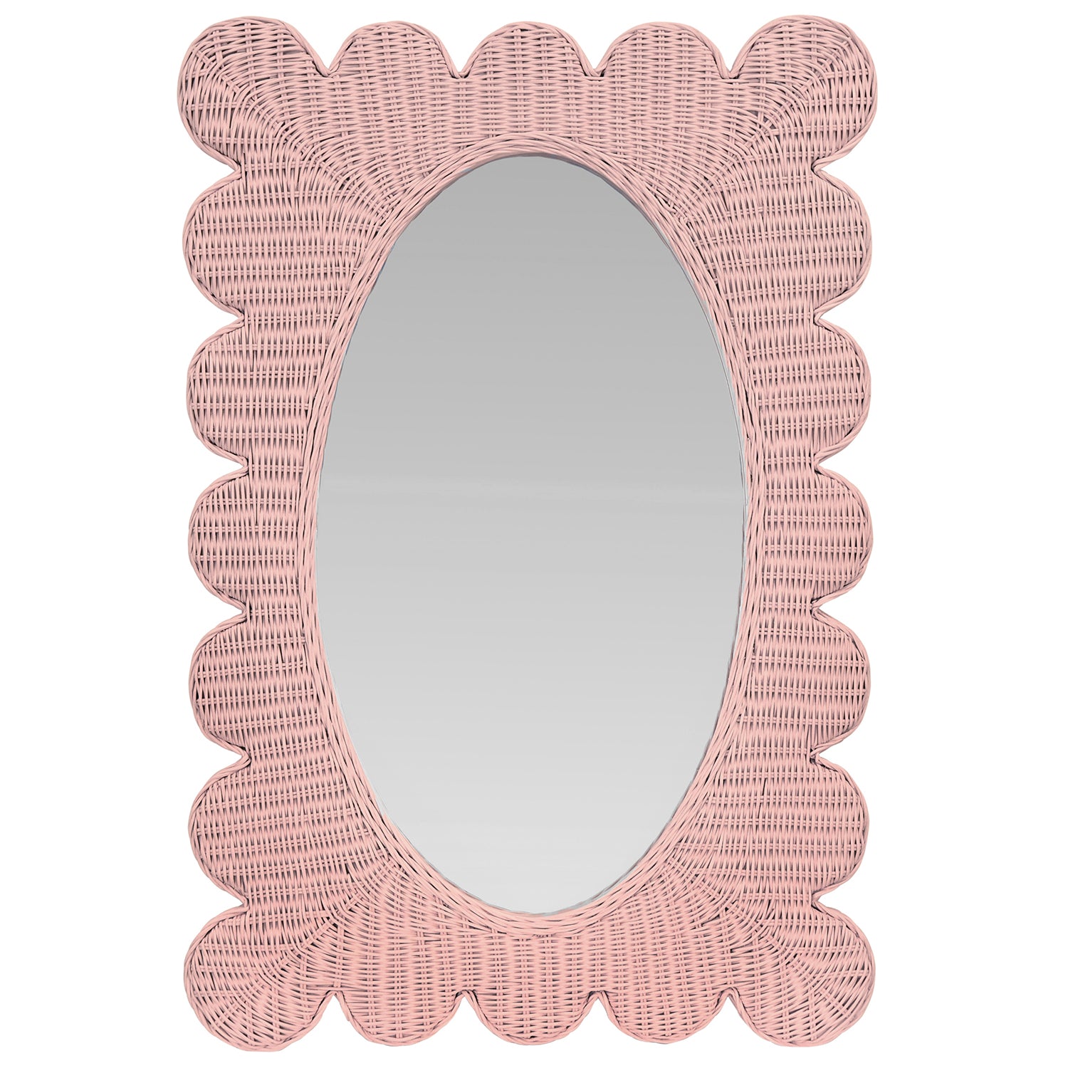 Worlds Away Lillian Pink Wall Mirror