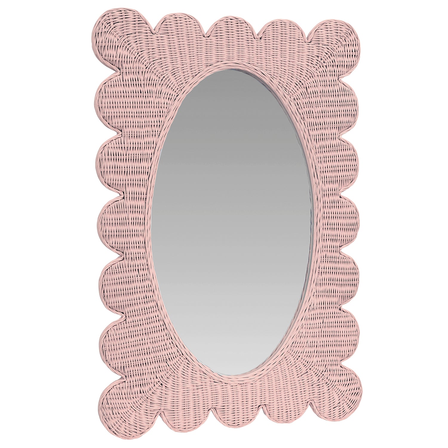 Worlds Away Lillian Pink Wall Mirror