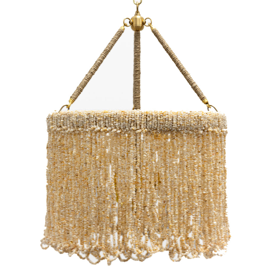 Ro Sham Beaux Lily 18 Natural Shell Chip Chandelier