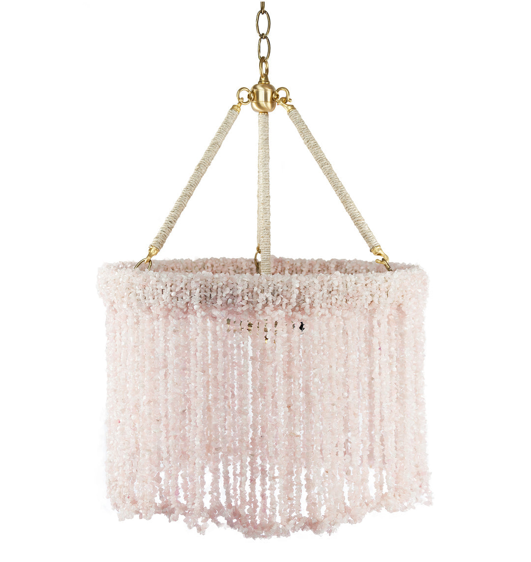 Ro Sham Beaux Lily 24 Blush Chip Quartz Chandelier