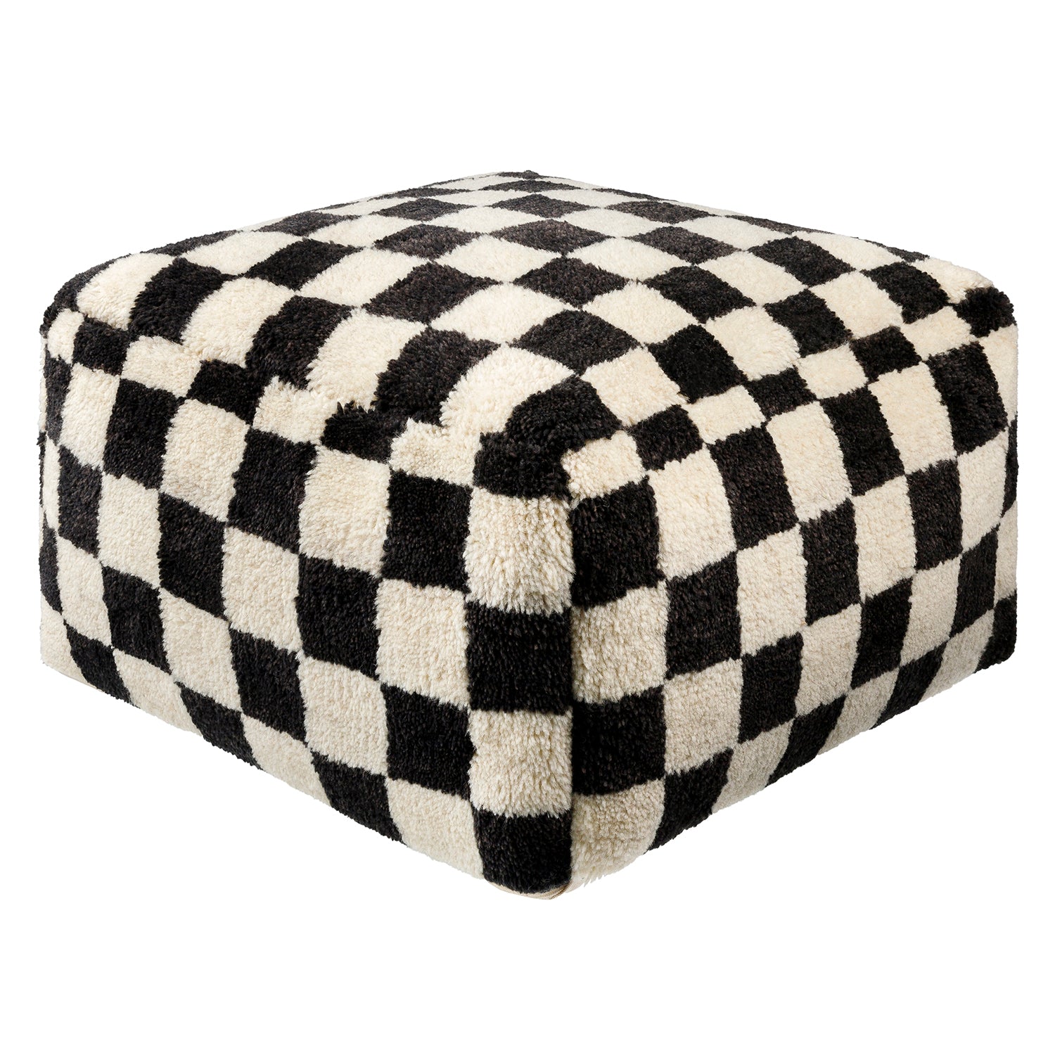 Lukas Checker Pouf