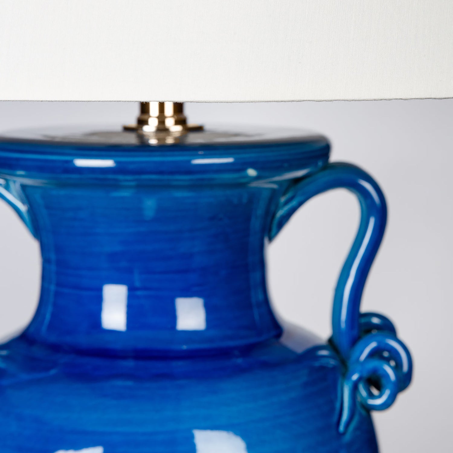 Bradburn Home Como Scroll Blue Table Lamp